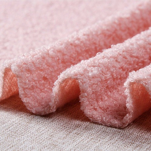 40x63" Faux Sherpa Shearling Loop Wool Fabric Curly Fur Thicken Clothes Toys DIY - Bild 6 von 17