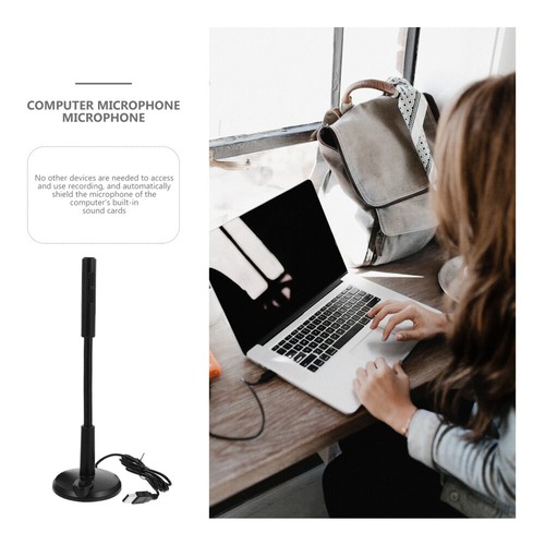 Laptop Microphone Mic Desktop Pc Streaming Mics Pc USB Computer Speaker - Afbeelding 7 van 12
