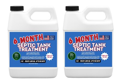 #ad 2 pack 1 Year Treatment All Natural Septic Tank Treatment MADE IN USA $34.99