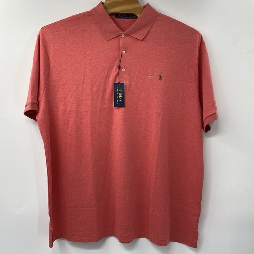 Polo Ralph Lauren Men's Cotton 3XB Pink Heather 3 Button Short Sleeve Polo NEW - Picture 2 of 7