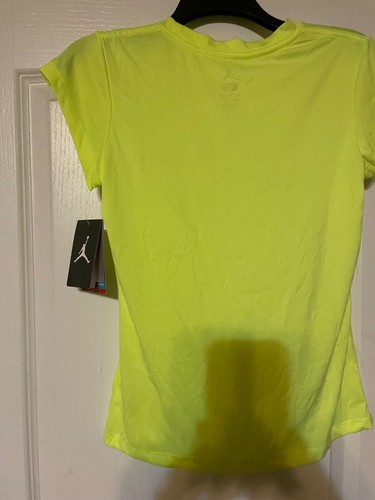 Jordan Girls' Neon Volt Tee Short Sleeve Tshirt Sz L - Picture 4 of 7