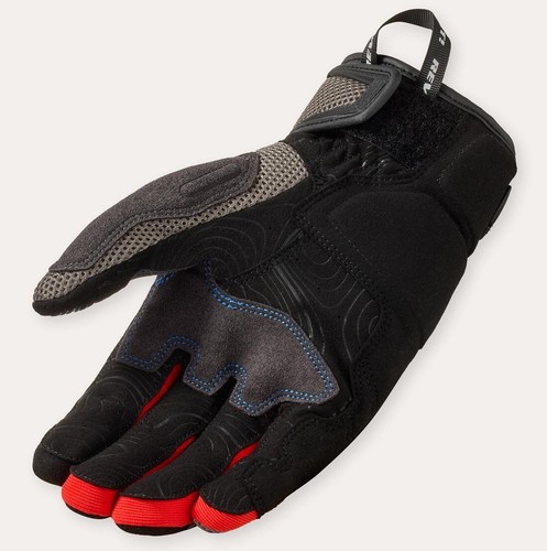 GUANTI MOTO GLOVES REV'IT CAVERN GREY RED TOUCH SCREEN TG L - Foto 2 di 2