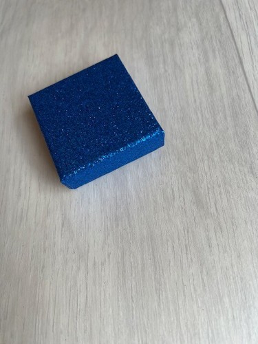 WHOLESALE JOBLOT 12 BLUE GLITTER RING BOXES, JEWELLERY PACKAGING - Picture 2 of 5