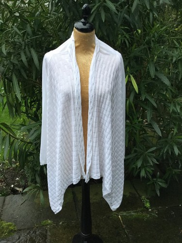 Cotton Ladies White Malo Open M Medium Cardigan Size 71wT8qp