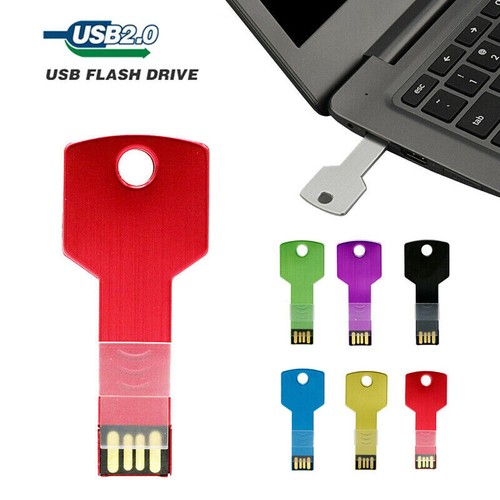 Unidad flash USB con forma de llave de metal de 64 GB 32 GB Memoria Pen Drive Almacenamiento - Imagen 6 de 18