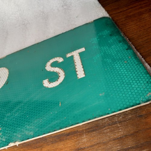 Michigan City Indiana Road Street Sign CEDAR ST  Green Metal Reflective - Picture 5 of 8