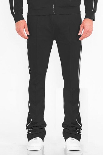 Mens Flare Stacked Track Pants Regular Fit USA S-2XL - Picture 9 of 26