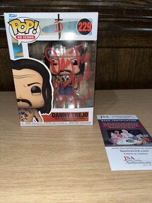 Funko Pop! Danny Trejo #229 Ad Icons Signed JSA AZ13829 w/Quote Red Marker