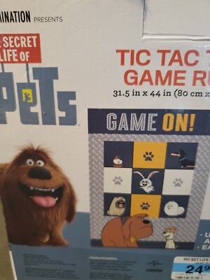 Illumination Entertainment Secret Life Of Pets Kids Tic Tac Toe Rug 31.5x44'' NEW
