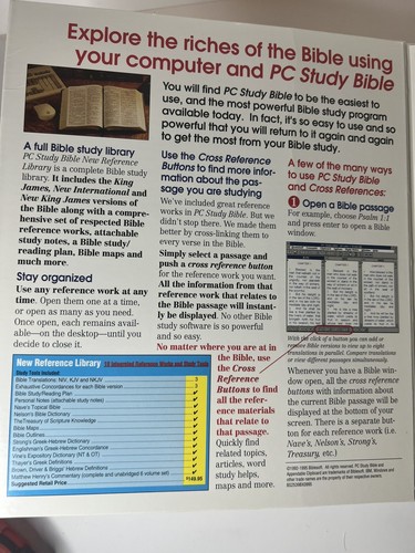 PC Study Bible Version 2.1 Windows 95 & 3.1 Discovery Plus NEW IN BOX RARE CDROM - Picture 6 of 14