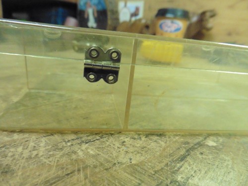 Vintage IBM Clear Plastic micro chips resisters Metal Hinged Storage Case - Picture 5 of 7