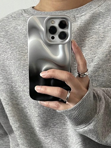 Premium minimalistische Kunstperlen 3D Welle Handy Hülle Cover für iPhone 11 16 Serie - Bild 10 von 30