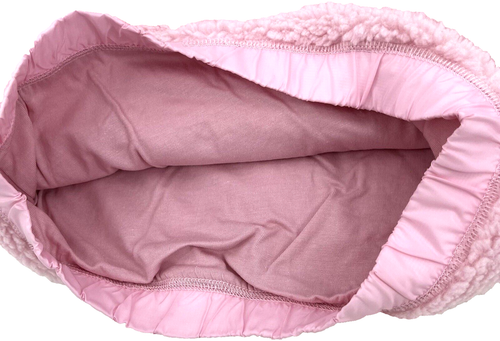 Hanna Andersson Faux Shearling Crewneck Pink Jersey Lined Pullover Size 4 100 - Picture 6 of 10