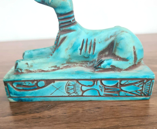 God Anubis Shrine of Tutankhamun Rare Hand-Carved Stone Statuette - Picture 11 of 13