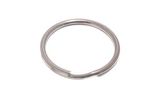 Neu 24 X Federstahl Split Schlüsselanhänger 50mm CP Verchromt - Onestopdiy - HD
