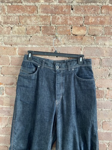 Diesel Black Gold Men’s Chambray Jeans Sz Large 34, Drop Crotch/Wide Leg Indigo - Picture 3 of 10
