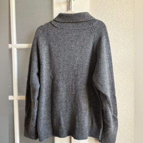 J. Crew - Men's Rugged merino wool shawl-collar cardigan sweater- Sz Large -Gray - Bild 4 von 7
