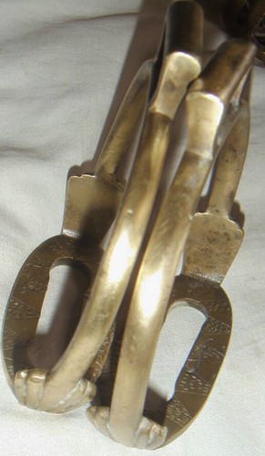 EQ3015 - PAIRE D'ETRIERS OFFICIER DE CAVALERIE EN BRONZE - XIXe - Picture 5 of 9