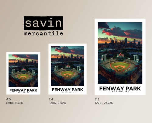 Fenway Park, Boston - Travel Poster, Boston Red Sox, Red Sox Fan, Gift For Him - Picture 10 of 10