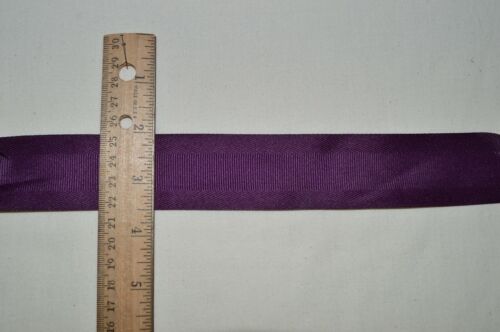 Borde plano / Cinta tejida - 1 1/2" con - Grosgrain - Púrpura - Patrón tejido cruzado - Imagen 2 de 2