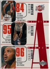1996 Upper Deck Hakeem Olajuwon Clyde Drexler Charles Barkley Kevin Willis Brent