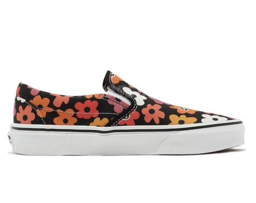 Vans Classic Slip-On Flower Black/Multicolor Shoes Size 11.5 Men’s & 13 Women’s - Picture 3 of 5