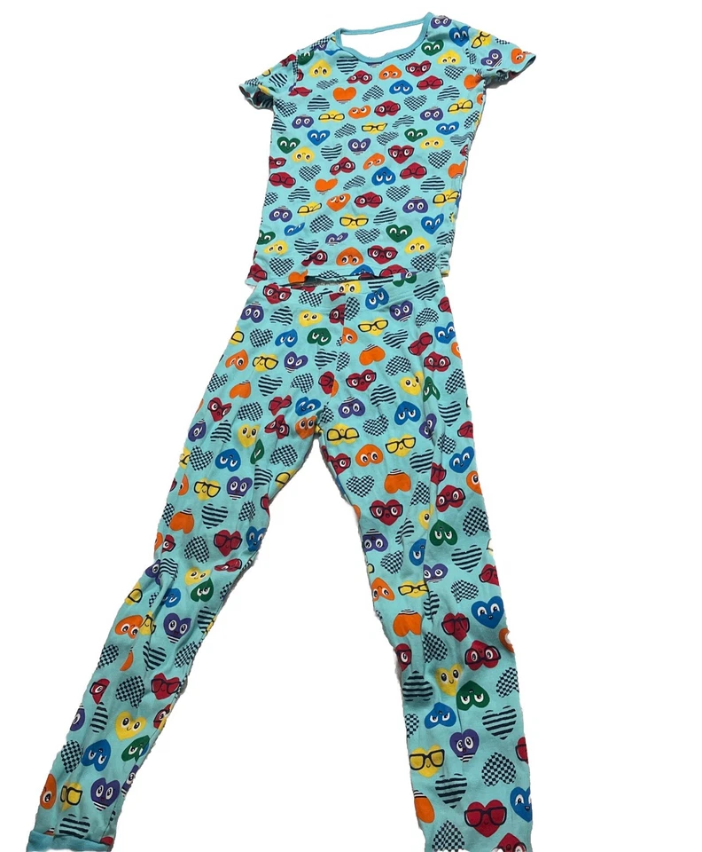 Juego de pijama para niña JOE BOXER color azul con corazones talla 12 Foto 2 de 4