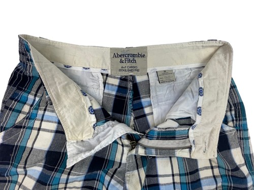 ABERCROMBIE & FITCH Shorts Men's Bermuda Plaid 100% Cotton 4 Pockets Size 31 - Bild 4 von 13