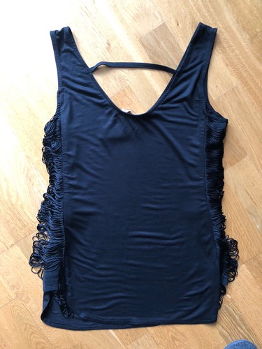 BNWT ladies Oasis black vest top String Side detail size small - Picture 9 of 9