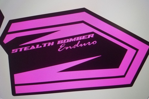 FOR STEALTH BOMBER ENDURO PANEL STICKERS DECALS L+R STRIPE S VINYL RED GLOSS COL - Picture 7 of 20