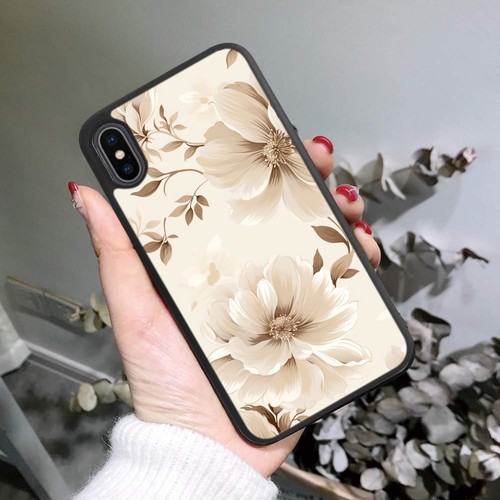 Boho Brown Flower neutral Plastic TPU Case For Motorola Moto Google Pixel - Picture 10 of 25