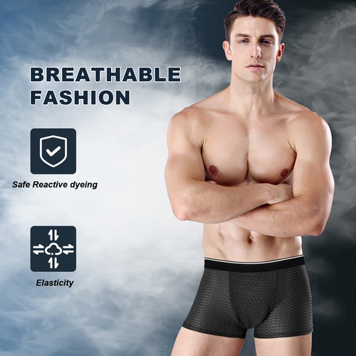 Men 3 Pack Panties Underwear Moisture-Wicking Stretch Comfort Soft Boxer Briefs - Picture 23 of 47
