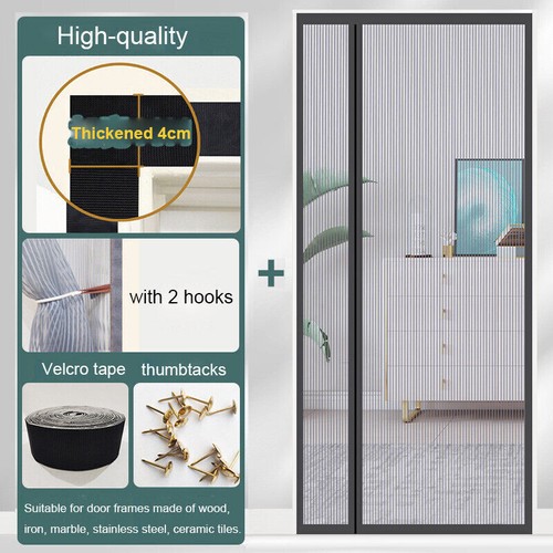 Magic Curtain Door Mesh Magnetic Fastening Mosquito Fly Bug Insect Net Screen - Picture 8 of 18