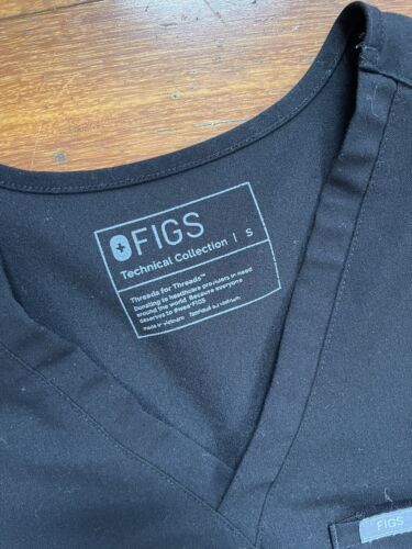 Figs black Kade Cargo Scrub Pants And Catarina One Pocket Top Sz S Excellent - Picture 3 of 15
