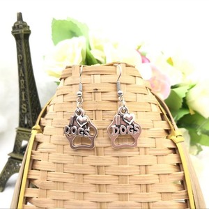 I-Love-Dogs-and-Dog-Paw-Print-Earrings-Charm-Dangle-Earrings-Best-Friend-Gift