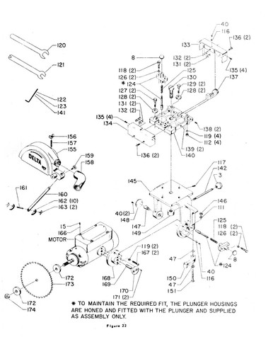 Delta Super 990 10" Radial Saw Instruction & Parts List Manual #1962 - Picture 11 of 11