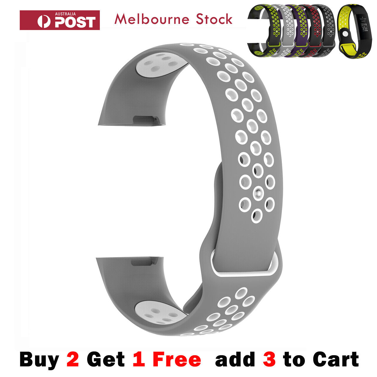 Fitbit Charge 4 Band Charge 3 /SE Sports Silicone Dual Color Replacement Straps - Picture 17 of 17