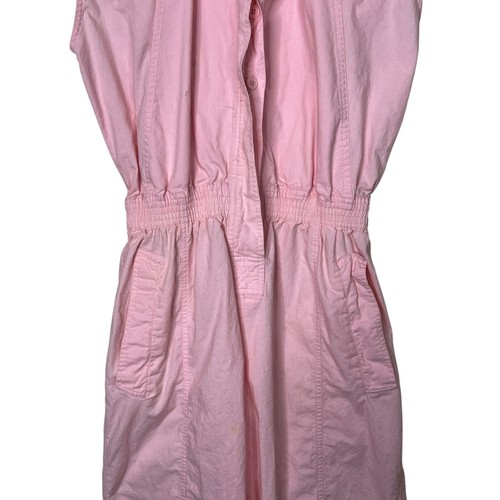 Diane Von Furstenberg DVF VTG 80s Sleeveless Collared Jumpsuit Light Pink Medium - Picture 4 of 12