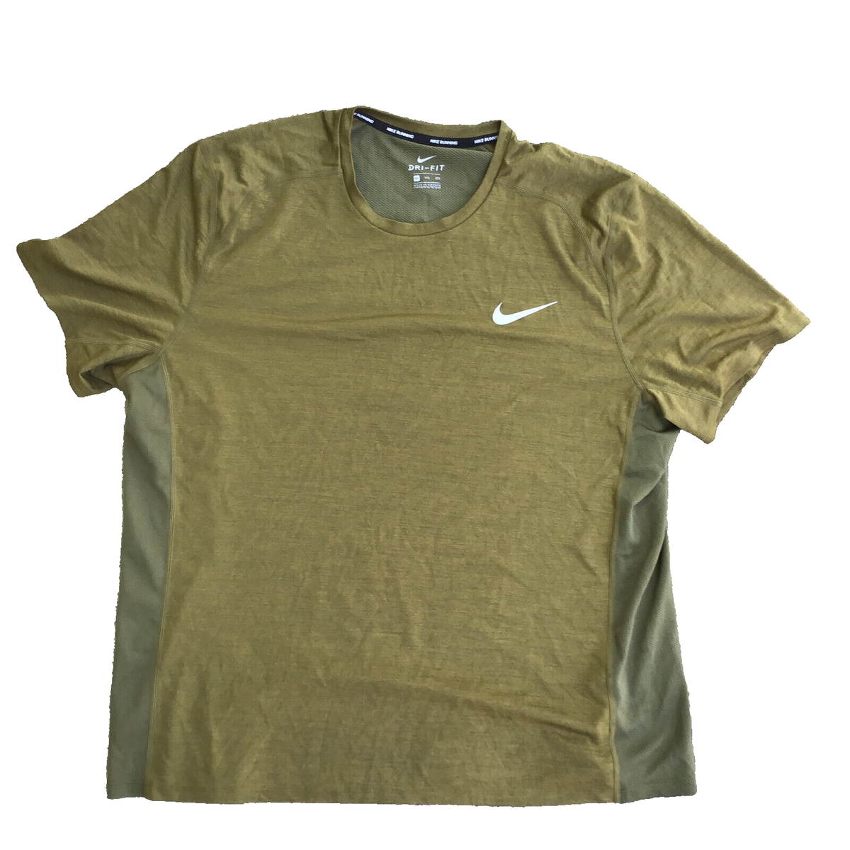 Nike Running Men XXL Shirt Athletic Green Dri-Fit