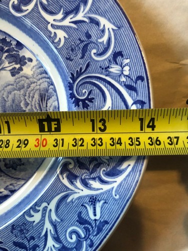 Vintage Ridgway Venice Blue Transferware Platter 14.25” Made In England - Picture 5 of 6