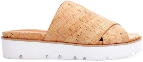 Gentle Souls by Kenneth Cole Women's X-Band Slip on Platform Sandal Natural SZ 6 - Afbeelding 3 van 4