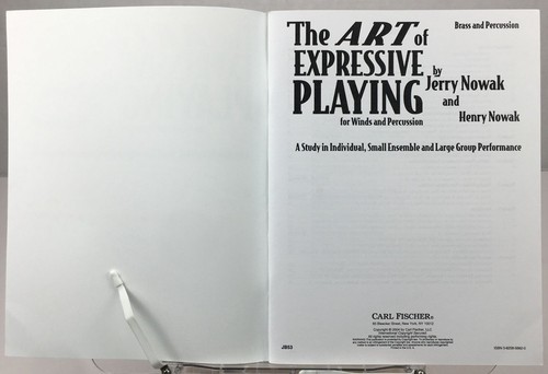 Art of Expressive Playing Winds Brass Percussion Sheet Music Jerry Henry Nowak - Picture 2 of 4