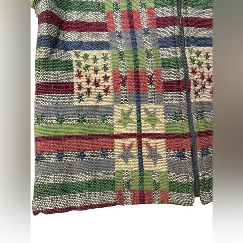 Carolina Colours Vintage Stars Tapestry Jacket 100% Cotton Zip Up Size Medium - Picture 6 of 15