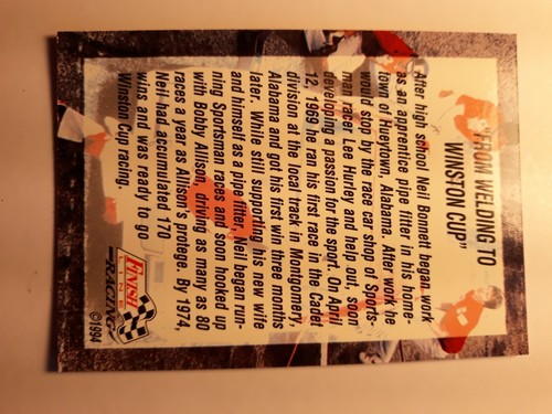 * NEIL BONNETT 1994 FINISH LINE RACE CARDS - Picture 6 of 10