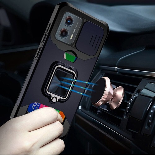 For Moto G Stylus 5G 2024 Phone Case Ring Stand Card Slot Camera Privacy Cover - Picture 13 of 25