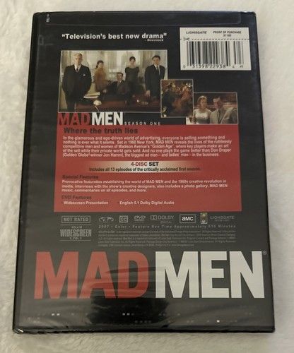 Mad Men DVD Seasons 1 2 3 Jon Hamm January Jones Widescreen TV Series Drama - Picture 3 of 7