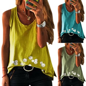 Womens Ladies Summer Sleeveless Blouse Floral Vest Holiday Beach Tee Cami Top