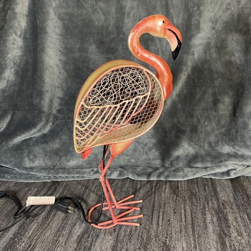 Flamingo Deco Breeze Personal Metal PINK Fan Bird Desk Table Metal