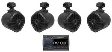 Soundstream MHU-32 Marine Boat ATV/UTV Bluetooth Receiver 4 6.5" Tower Speakers