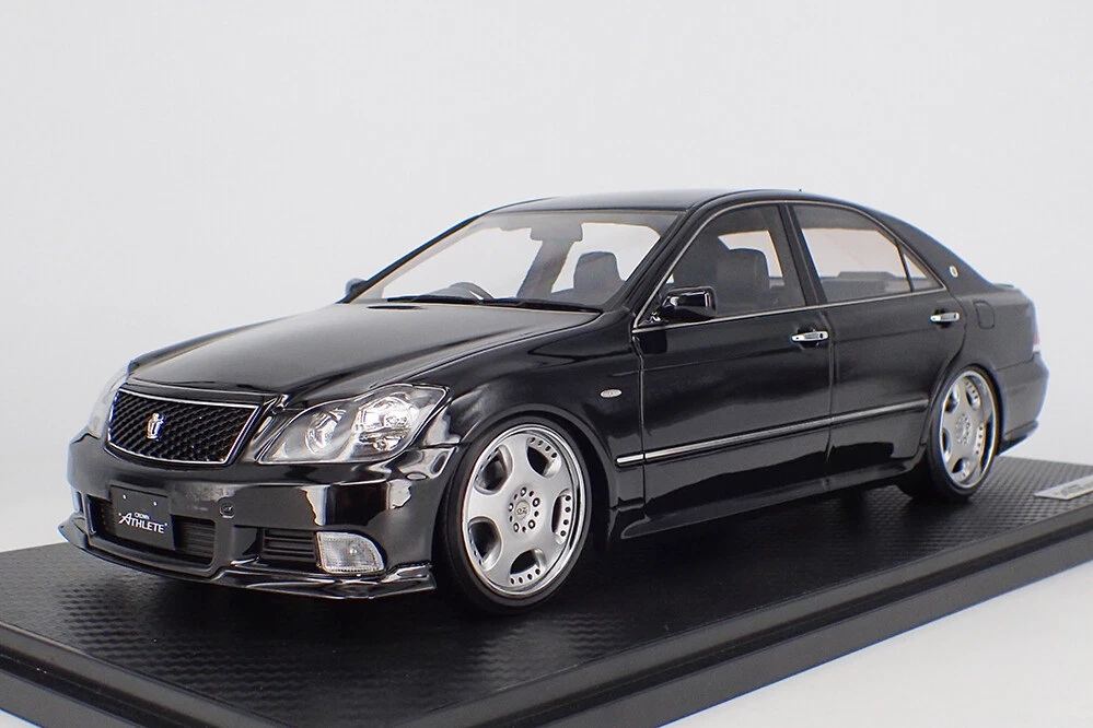 Toyota Crown (GRS180) 3.5 Athlete Black Dish-Wheel Ignition Model 1/18 #IG1496